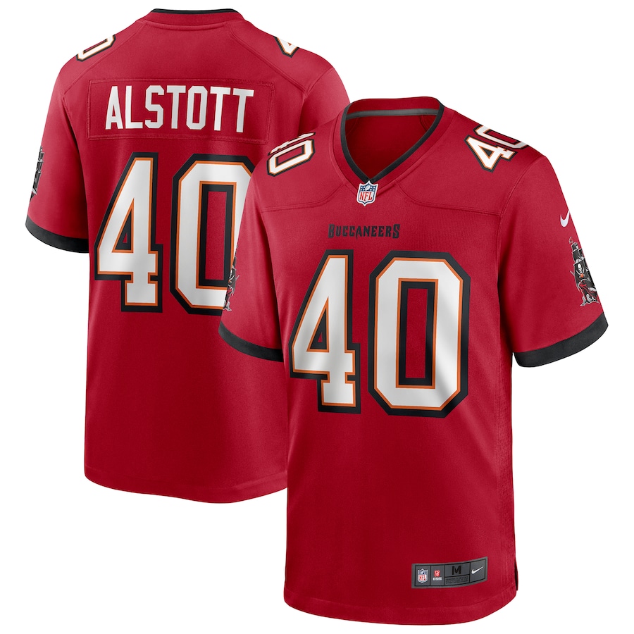 Customized Men Tampa Bay number 40 Alstott Red Nike Game NFL Jerseys